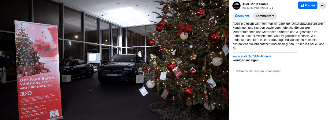 Audi Berlin Weihnachtsbaum