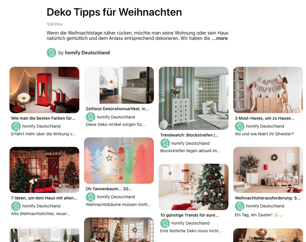 Social Media für den Einzelhandel: Homify Pinterest Deko-Tipps