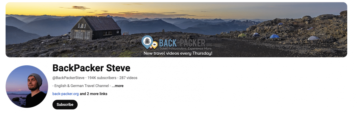 Reiseblogger BackPacker Steve