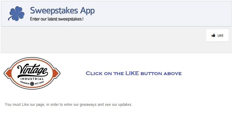 Facebook contest Bad call to action