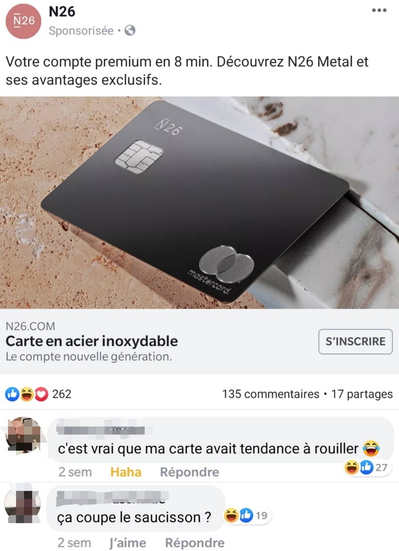 commentaire facebook ad
