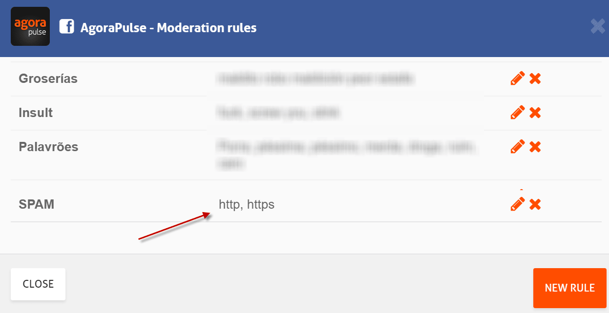 règles automatiques de modération dans agorapulse