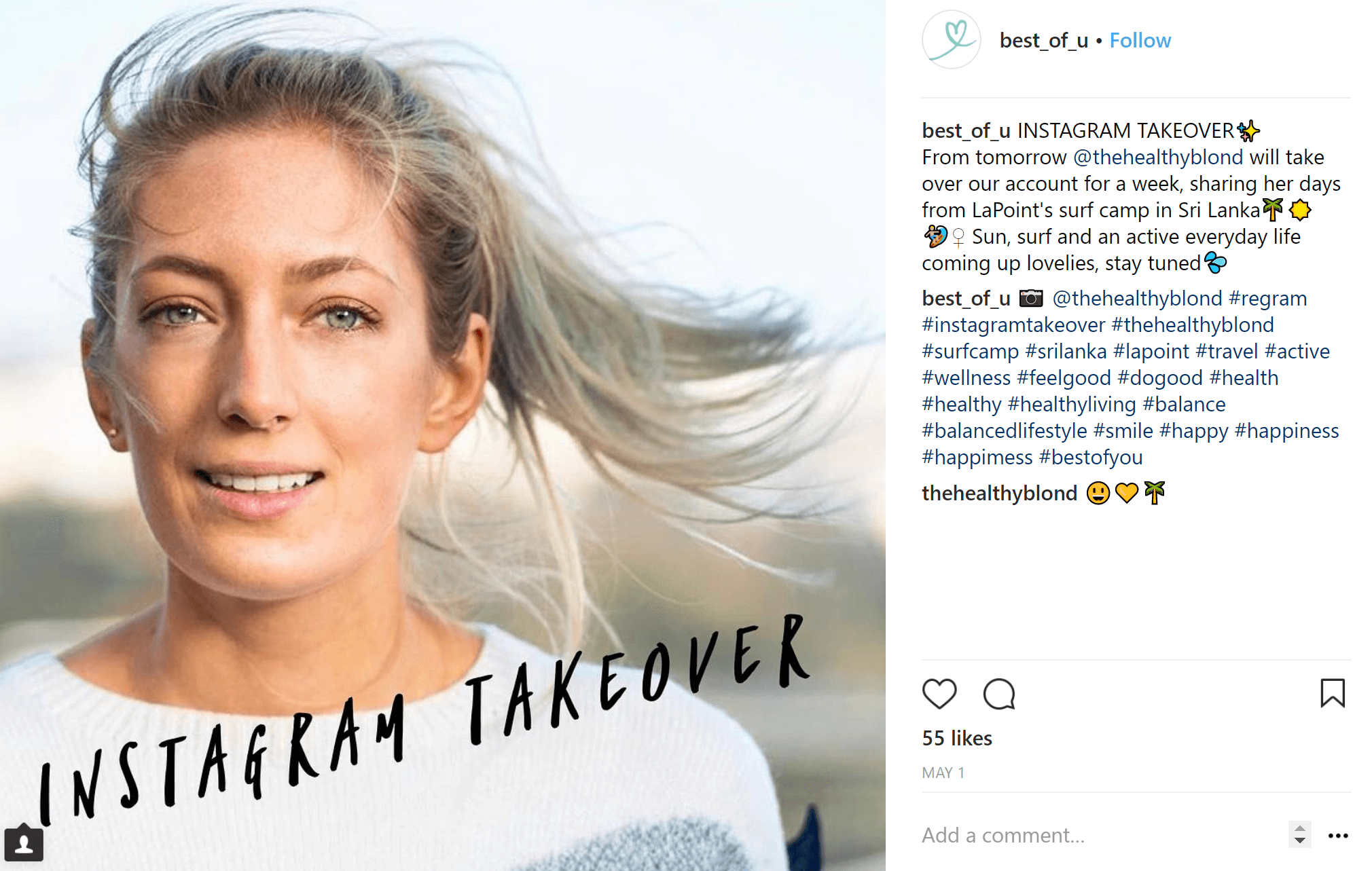 instagram influencer takeover