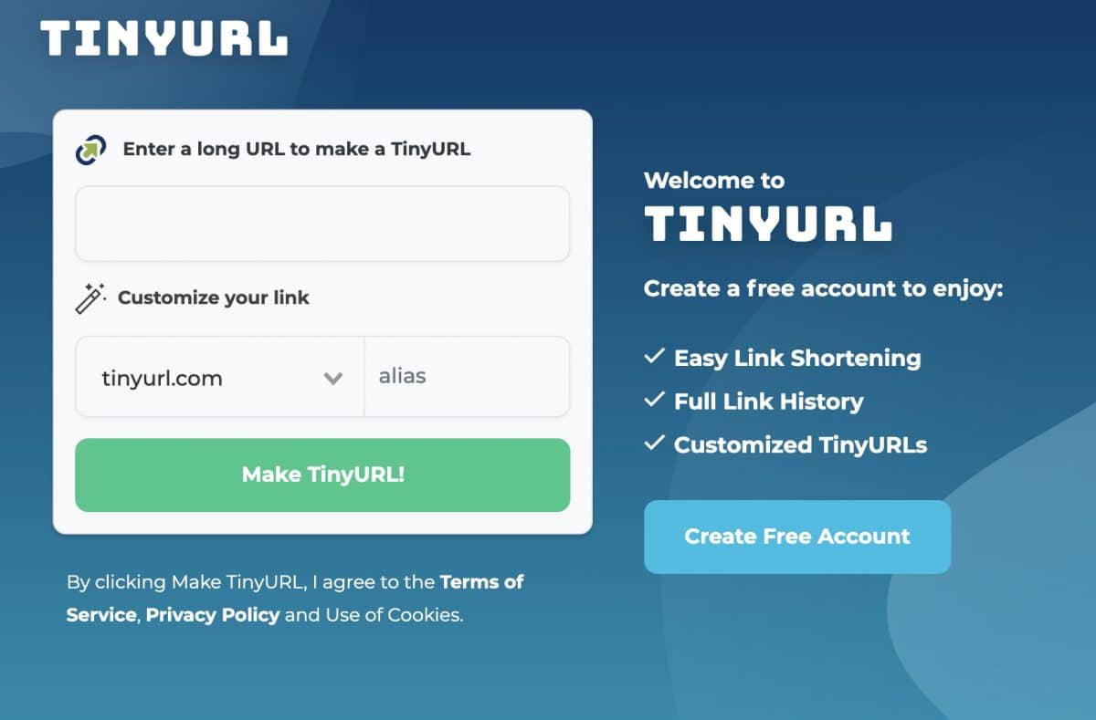 homepage TINYURL