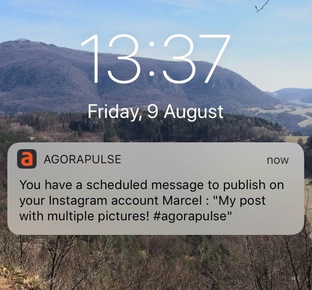 notification push Agorapulse mobile