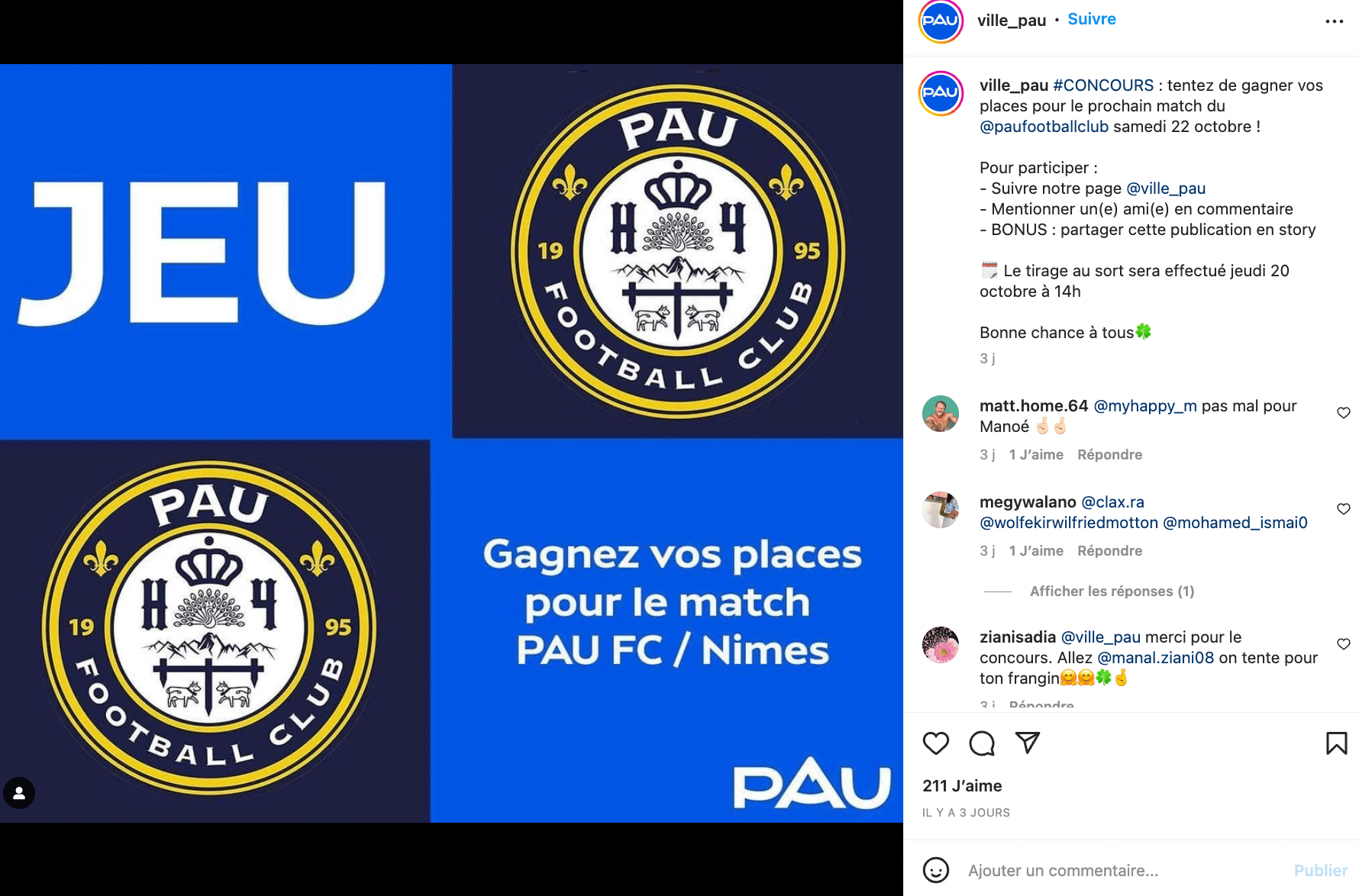 La ville de Pau sur Instagram