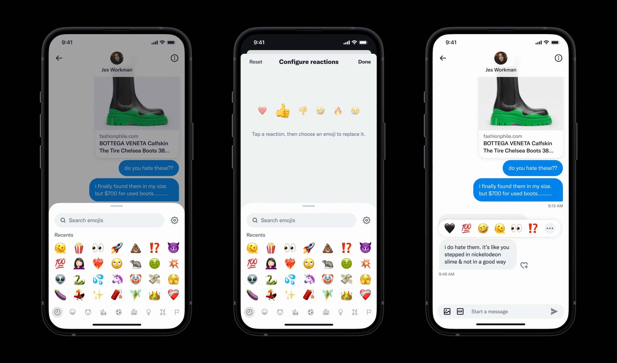 Twitter propose de nouveaux emojis en reactions aux messages prives