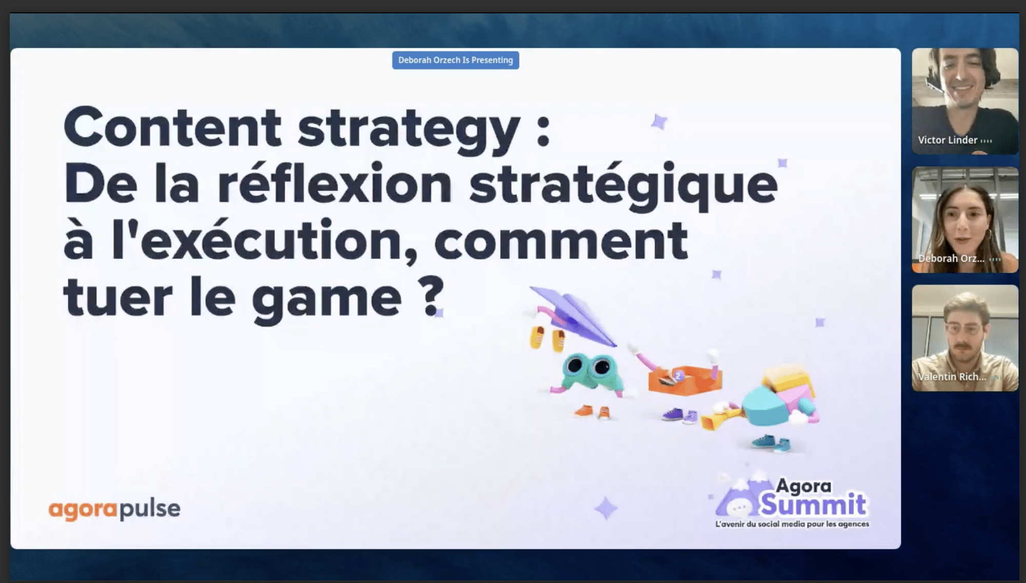 Agora Summit - Content strategy - conseils d’expert pour tuer le game