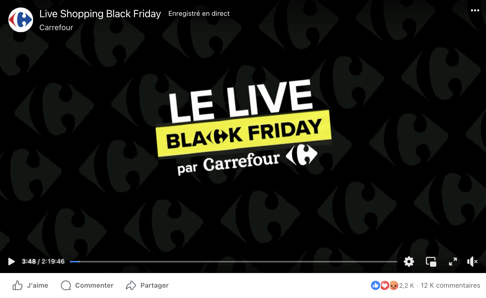 Live Shopping Black Friday Carrefour