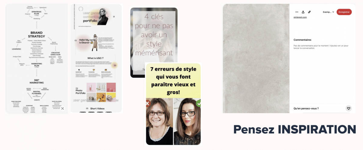 exemples de visuels à ne pas reproduire sur Pinterest