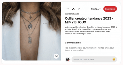 exemple épingle classique Pinterest