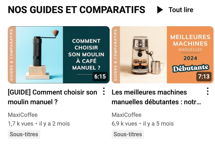 Extrait du compte YouTube de MaxiCoffee.