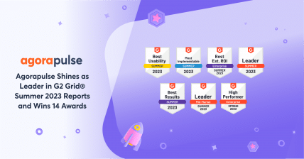 , Agorapulse Shines as Leader in G2 Grid® Summer 2023 Reports and Wins 14 Awards