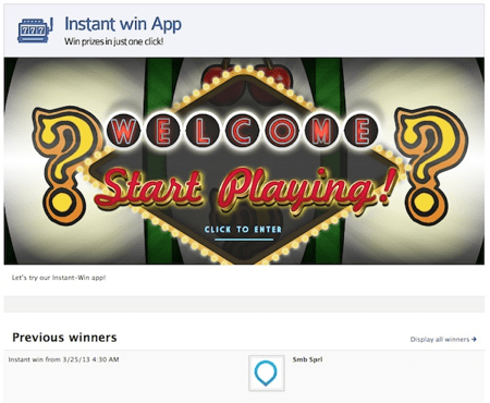 Instant Win App