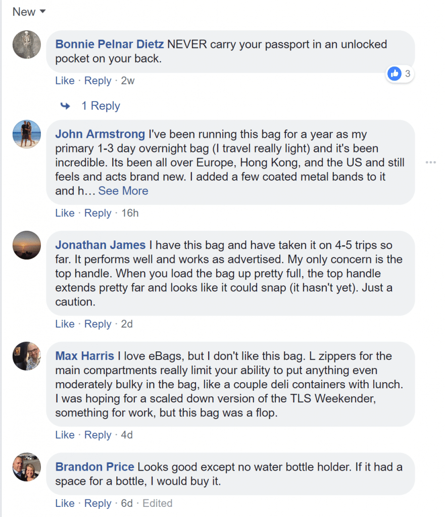 multiple ad account comments-- Facebook ad comments