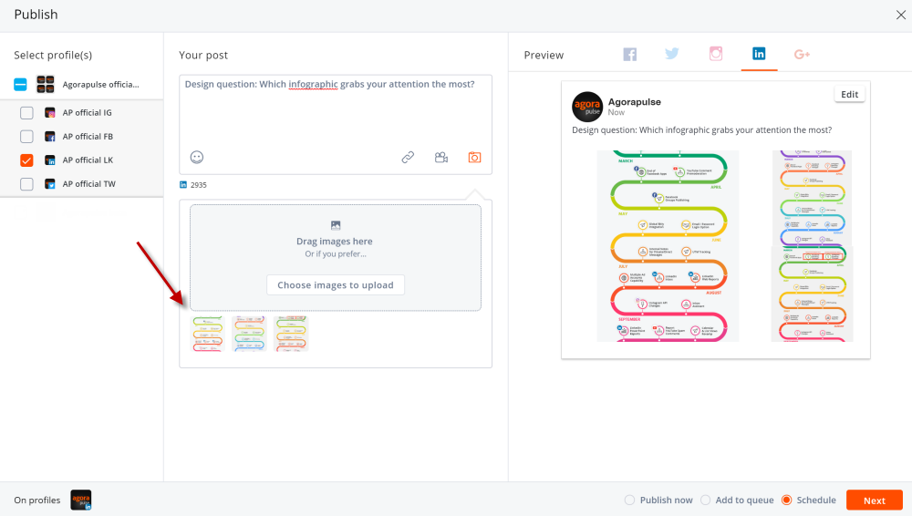 , More LinkedIn and Instagram Publishing Options (v8.18)