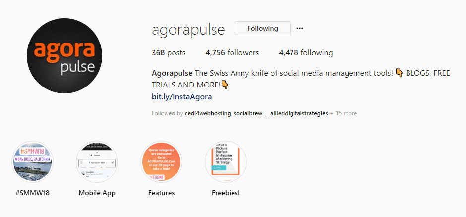 agorapulse instagram