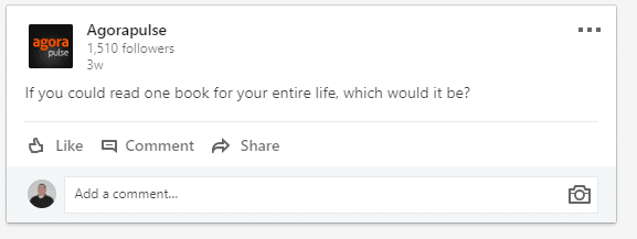 agorapulse short linkedin post