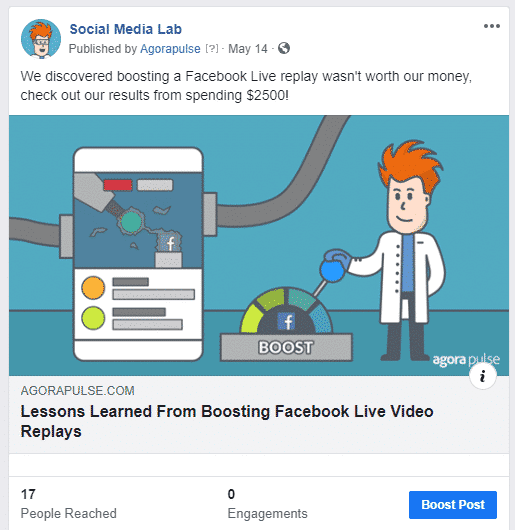 facebook boosted posts