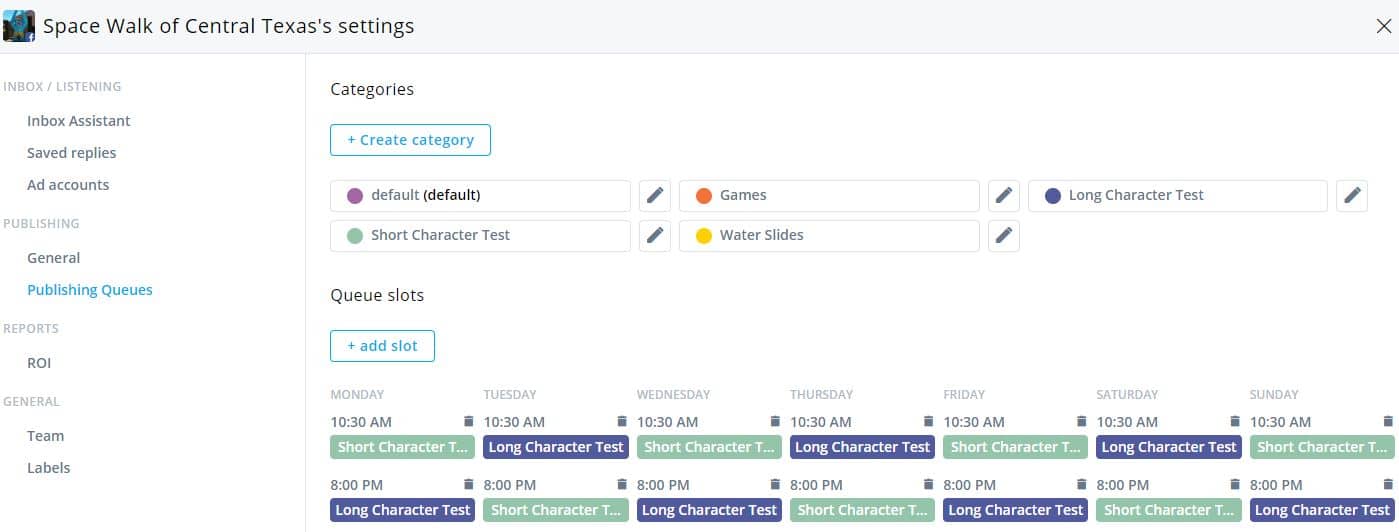 example of scheduling social media posts