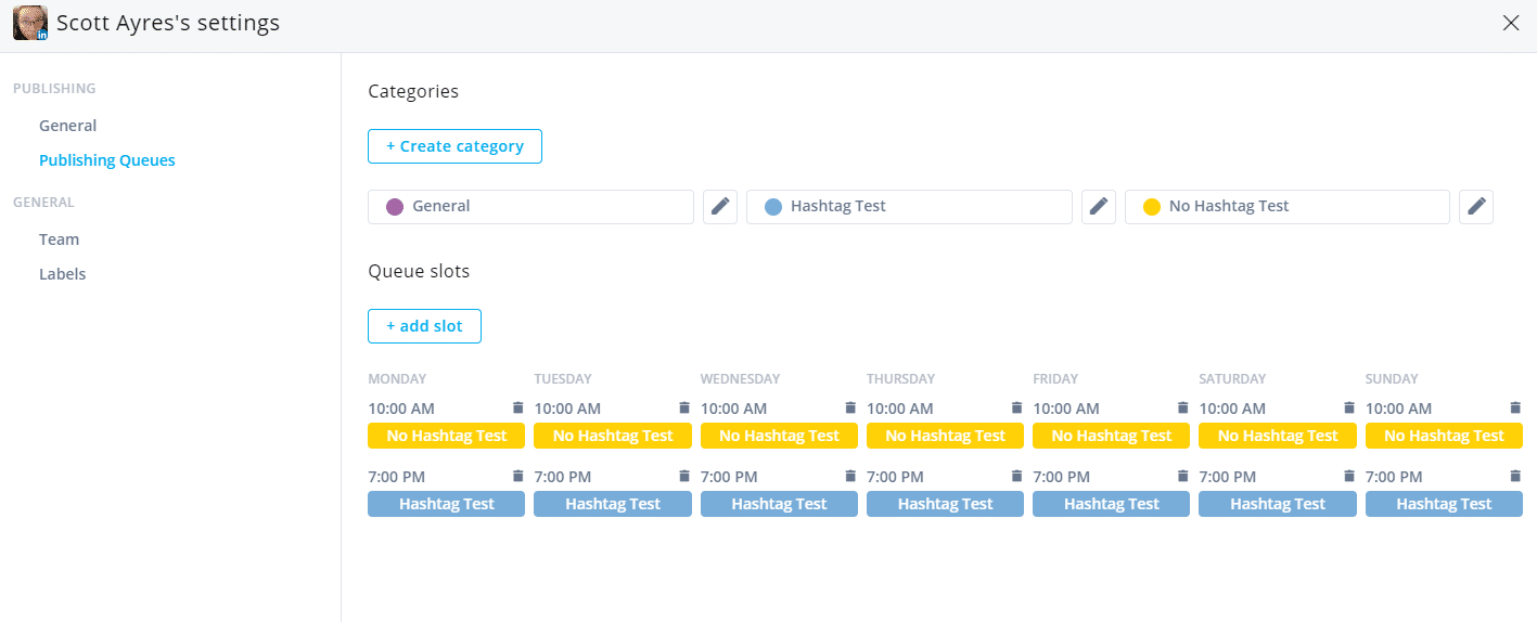 linkedin hashtag test schedule