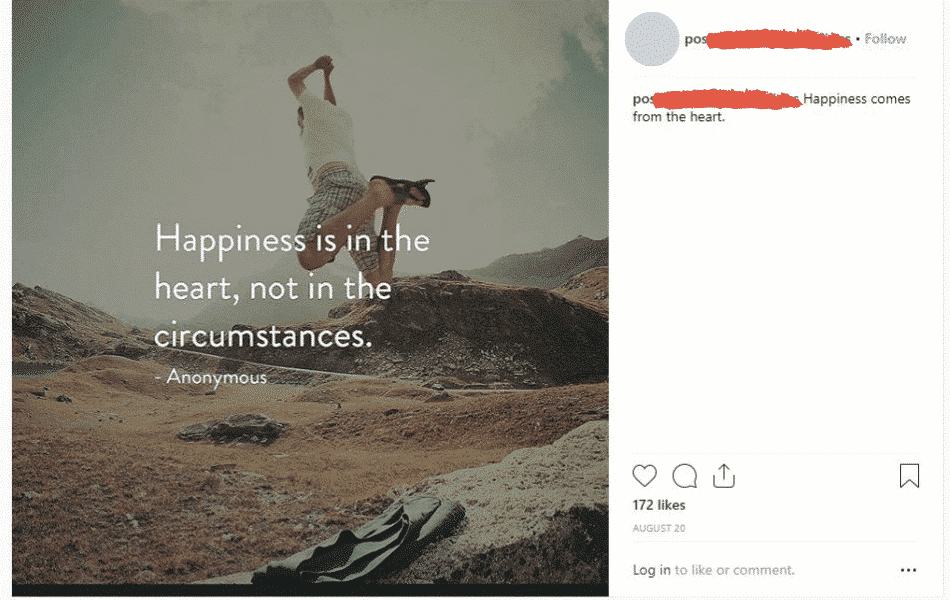 Happiness is in the heart, not in the circumstances. 