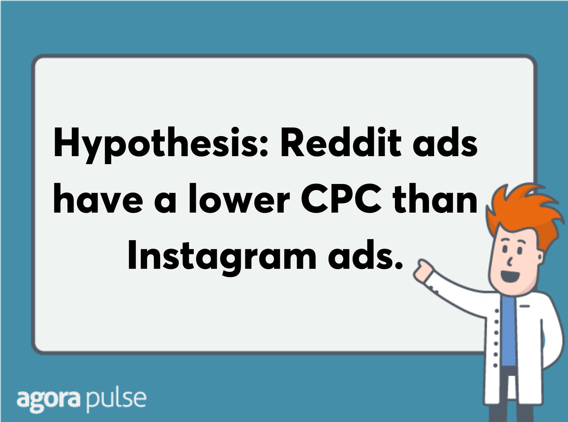 Hypothesis: Reddit ads have a lower CPC than Instagram ads. 