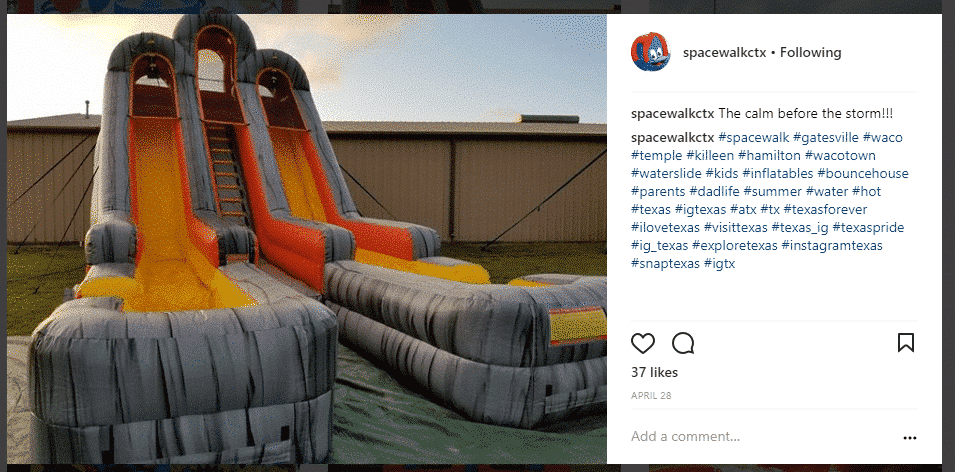 spacewalkctx Instagram hashtags in post